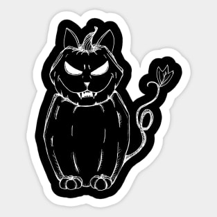 Cat-o'-lantern Sticker